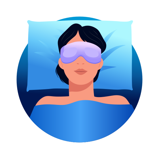 Sleeping Mask, Eyewear, Resting, Relaxing, Napping illustration