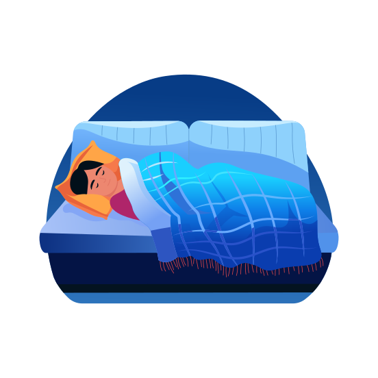 Sleeping, Napping, Resting, Relaxing, Character illustration