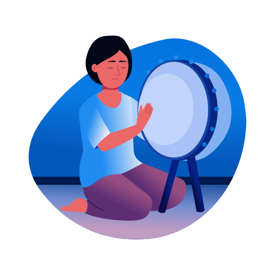 Tapping Drum, Music, Relaxing, Activity, Hobby, illustration