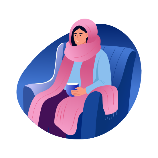 Wrapped Warmly, Cozy, Clothing, Scarf, Winter, illustration