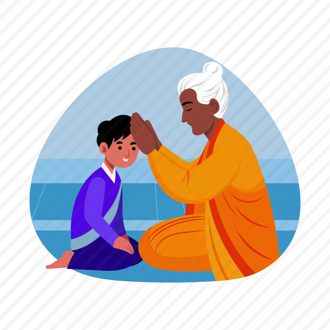 Blessing, Grandmother, Elderly, Diwali, Tradition preview