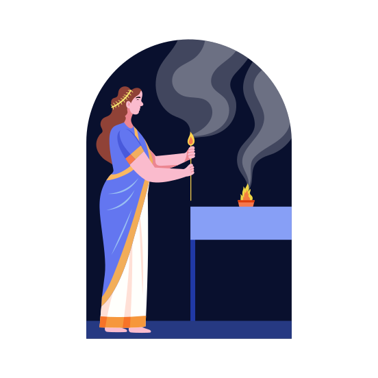 Burning Incense, Ritual, Diwali, Tradition, Culture illustration