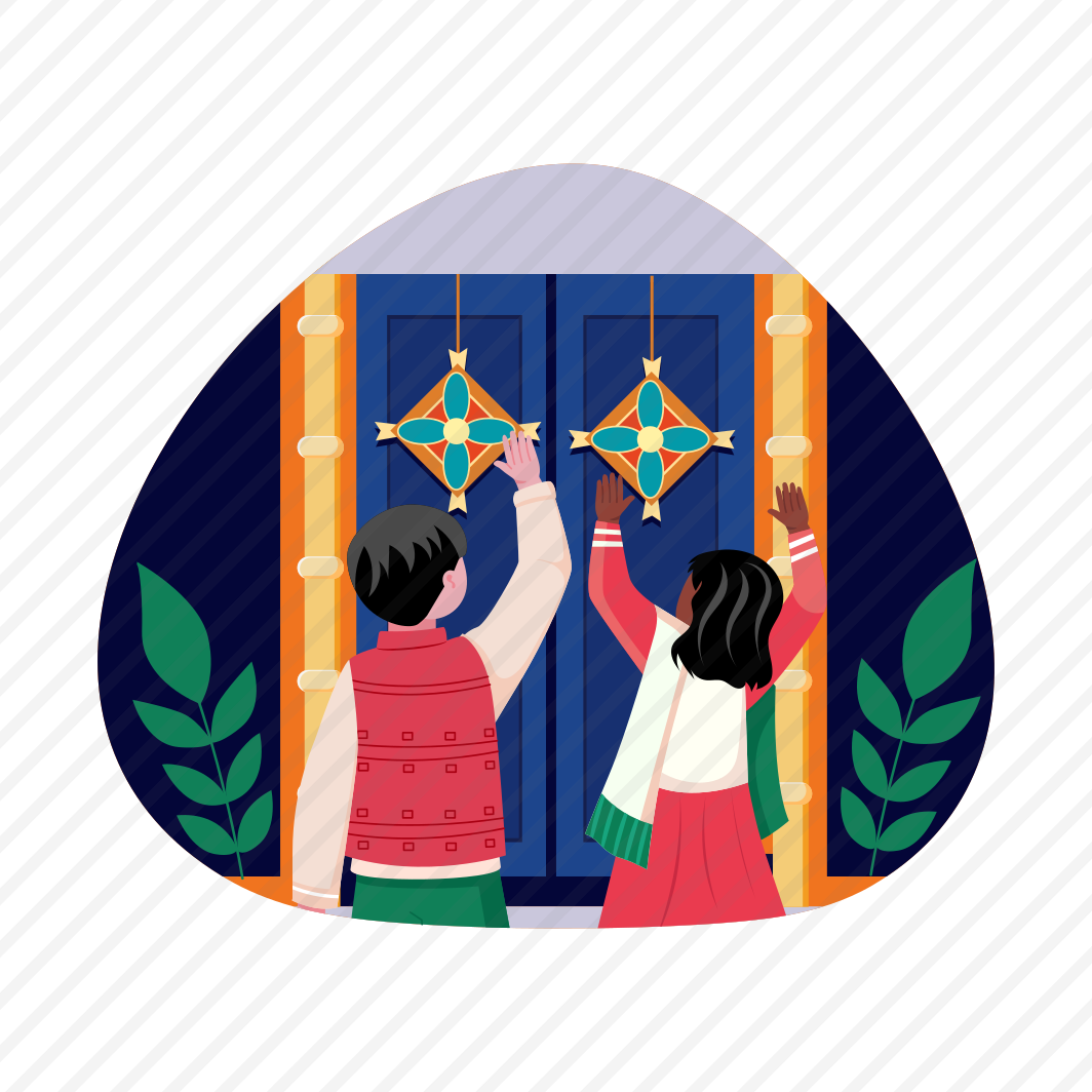 Decorating Door, Entrance, Festoons, Decoration, Diwali, preview