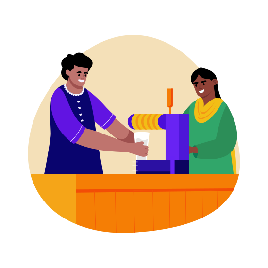 Juice Vendor, Stall, Drink, Diwali, Tradition illustration