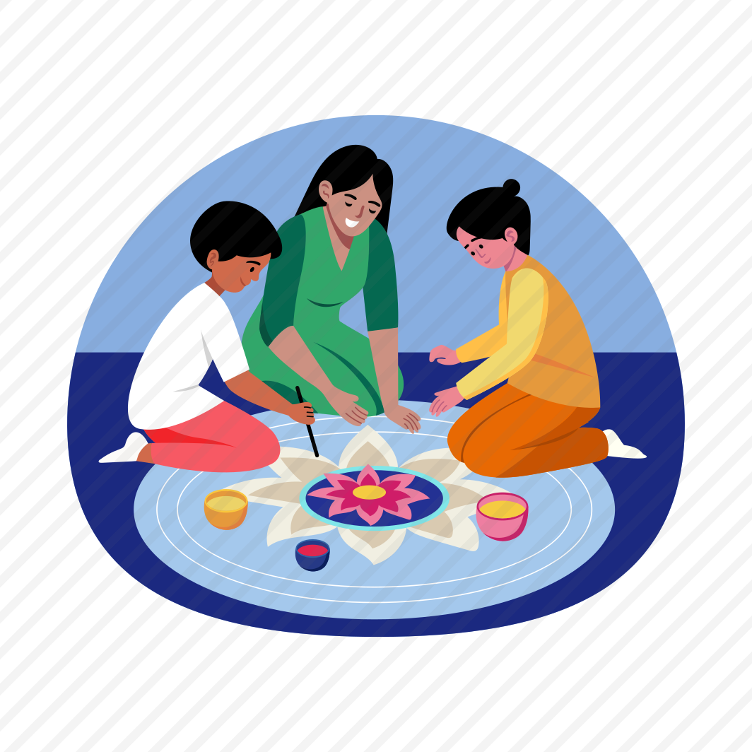 Making Rangoli, Artwork, Madnala, Diwali, Tradition, preview