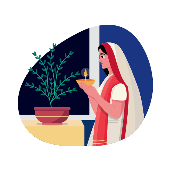 Worship, Praying, Faith, Diwali, Tradition, illustration