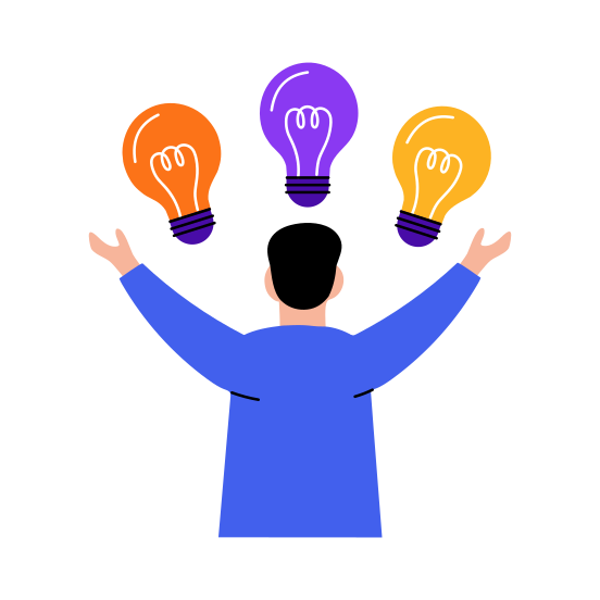 Creativity, Innovation, Ideation, Thinking, Brainstorming illustration