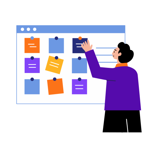 Employee Planning, Scheduling, Strategy, Workflow, Job illustration