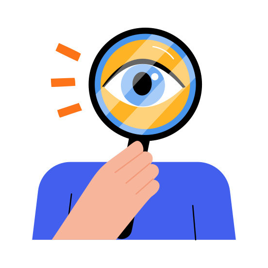 Finding, Searching, Insight, Foresight, Analysis illustration