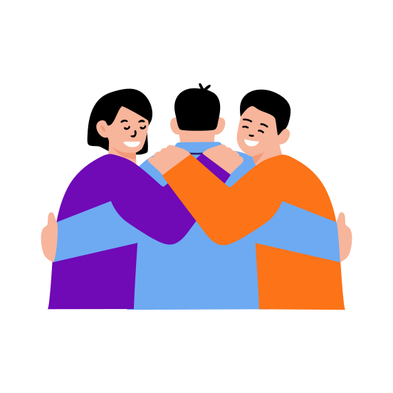 Group Hug, Team, Coordination, Corporation, Happy illustration