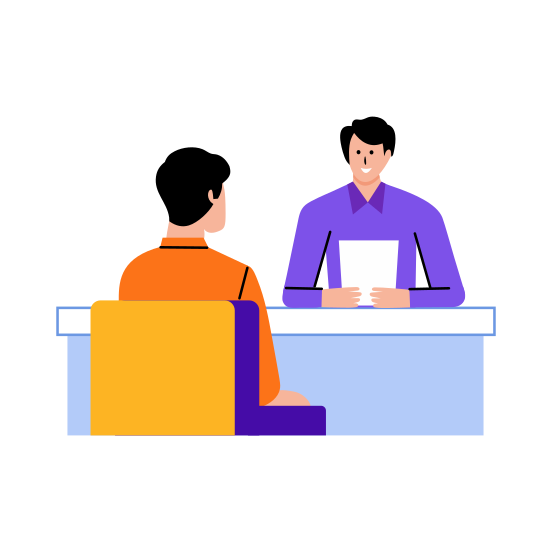 Interview, Questioning, Conversation, Employment, Job illustration