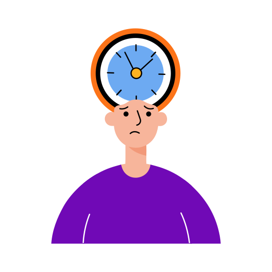 Losing Time, Deadline, Due Date, Late, Wasting Time illustration