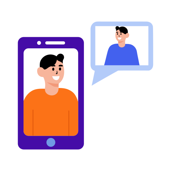 Online Chat, Talk, Conversation, Communication, Calling illustration