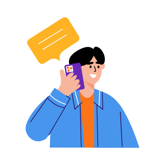 Phone Call, Talk, Chat, Conversation, Communication illustration