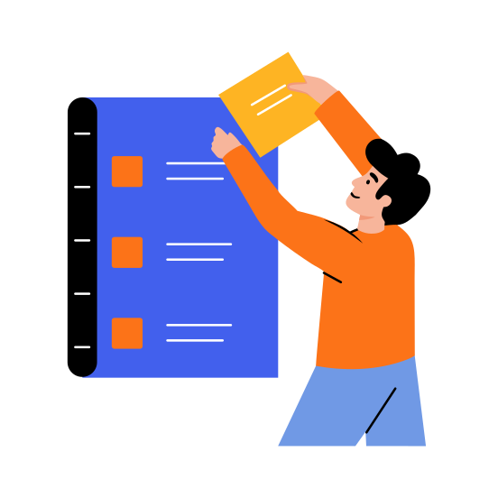 Planning, Scheduling, Tasks, Routine, Employee illustration