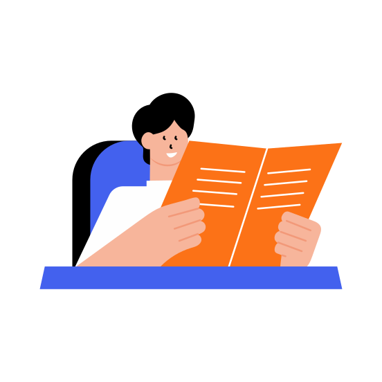 Reading, Study, Employee, Learning, Character illustration