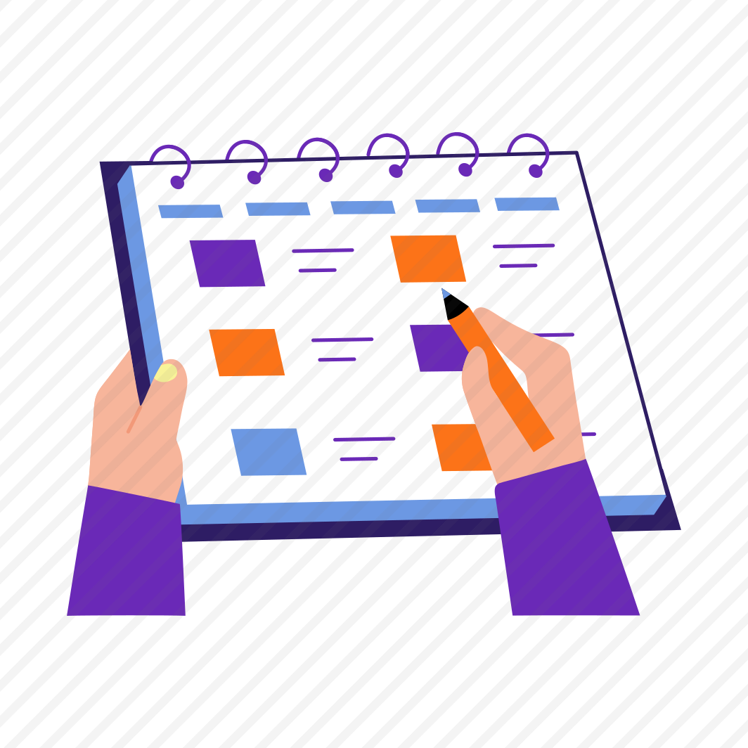 Scheduling Tasks, Planning, Listing, Responsibilities, Writing preview