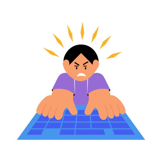 Work Stress, Frustrated, Burnout, Overwork, Workaholic illustration