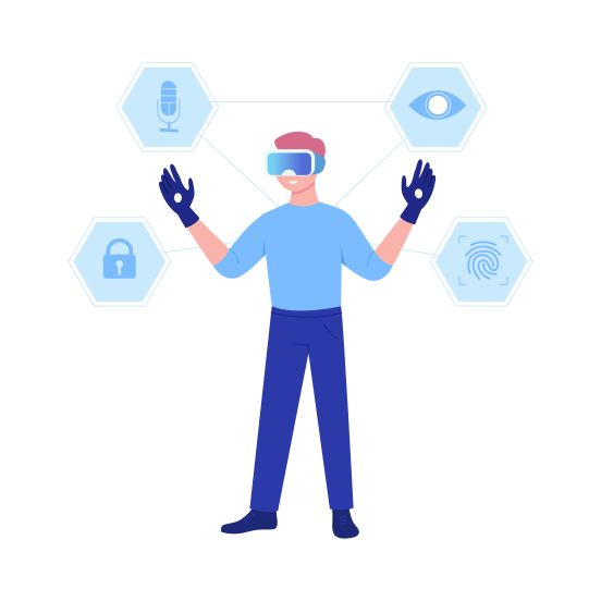 Blockchain Identity, Security, Privacy, Metaverse, Authentication illustration