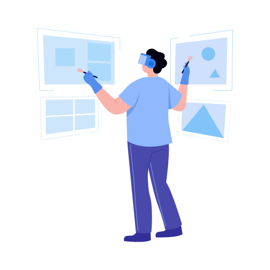 Graphic Designer, Creativity, Artistic, Technology, Interface illustration