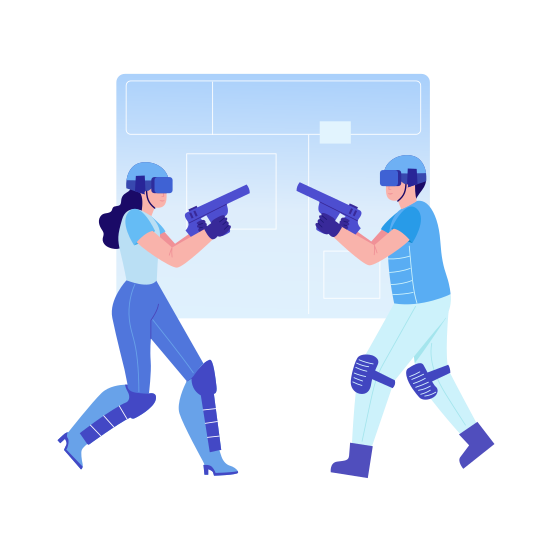 Vr Battle, Fighting, Guns, Combat, Shooting, illustration