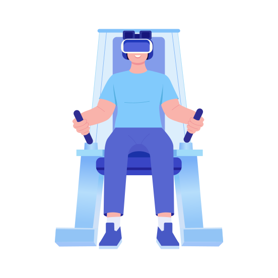 Vr Simulation, Player, Gaming, Technology, Immersive, illustration