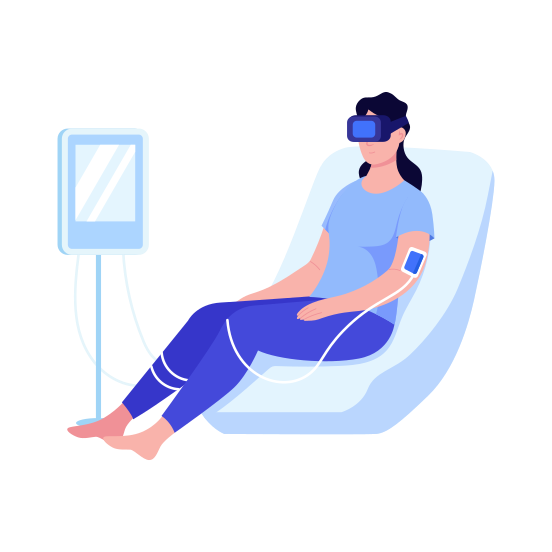Vr Therapy, Healthcare, Healing, Rehabilitation, Patient, illustration