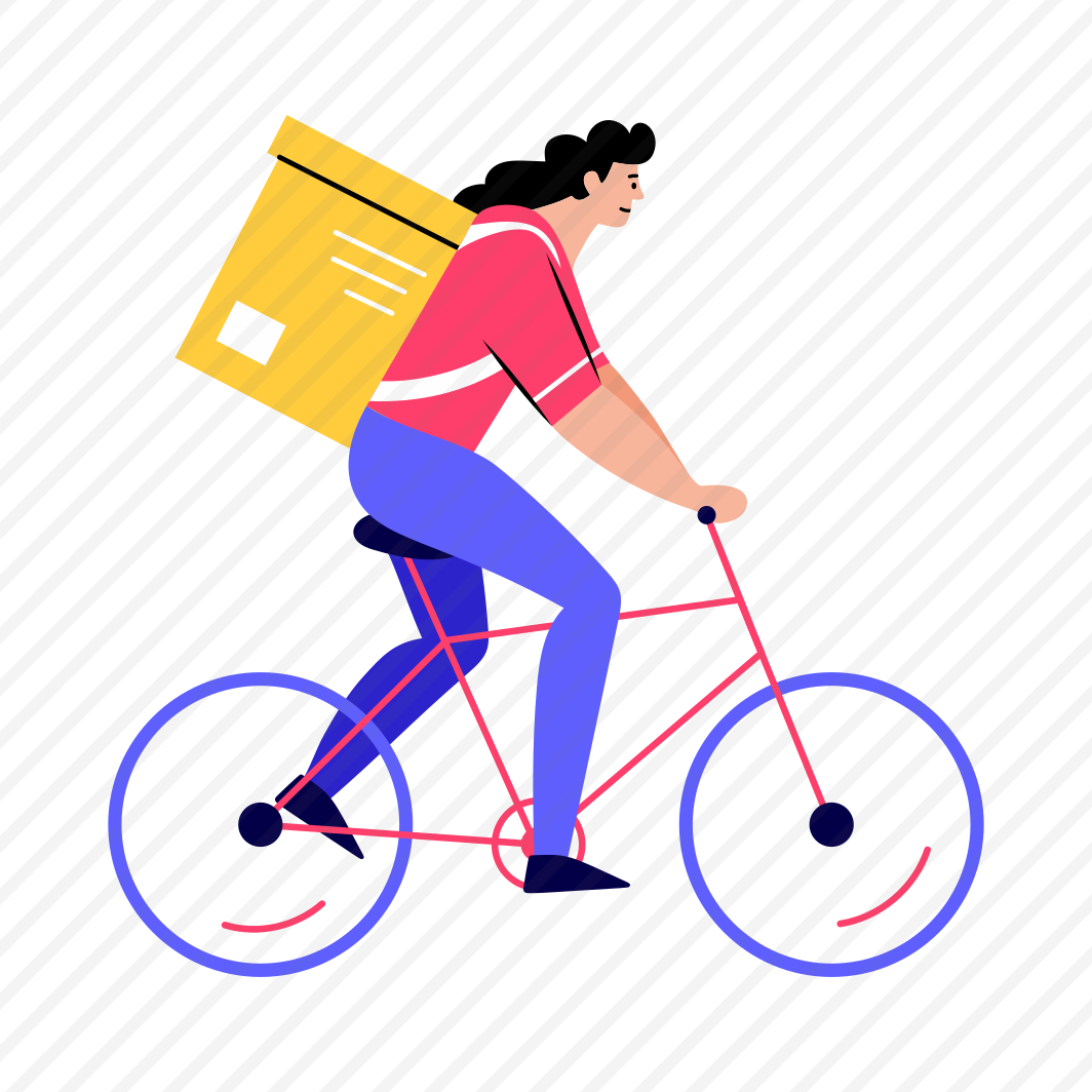 Bike Courier, Cycle, Vehicle, Transport, Service, preview