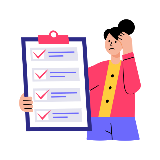Delivery List, Checklist, Marking, Checking, Audit illustration