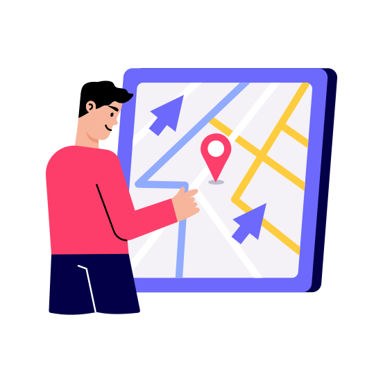 Delivery Location, Navigation, Tracking, Map, Gps illustration