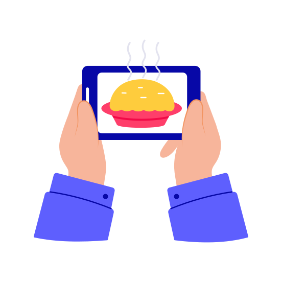 Online Order, Food, Meal, Food Order, Online Order illustration