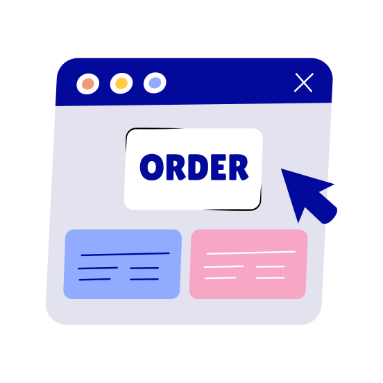 Ordering Website, Marketplace, Order, Ecommerce, Site illustration