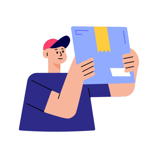 Parcel Delivery, Package, Courier, Order, Logistics illustration