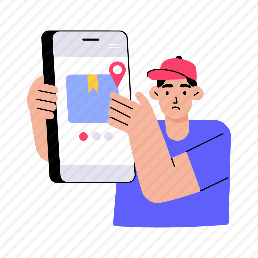 Parcel Tracking, Location, Navigation, Mobile App, Delivery preview