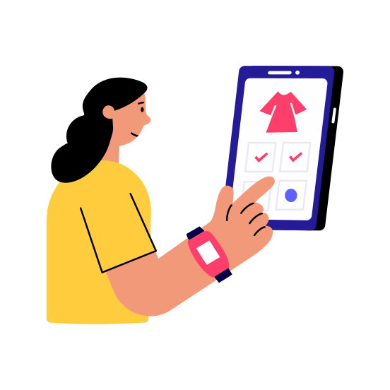 Placing Order, Online Order, Ecommerce, Purchasing, Shopping, illustration