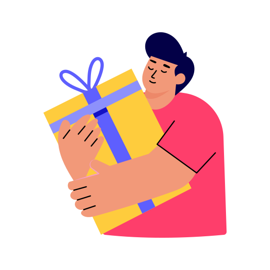Received Parcel, Gift, Package, Hamper, Present illustration