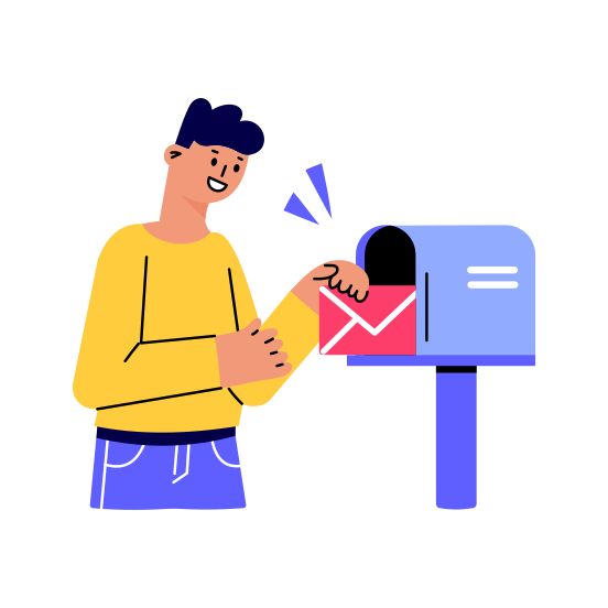 Receiving Parcel, Letter, Correspondence, Postal, Order illustration