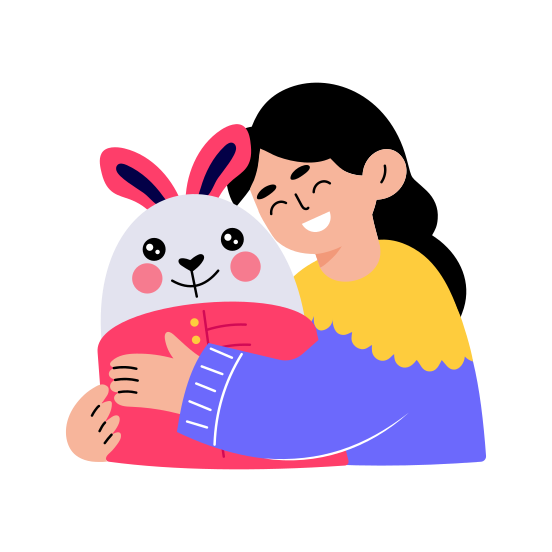 Toy Hug, Cuddle, Plaything, Stuffed Toy, Happy illustration