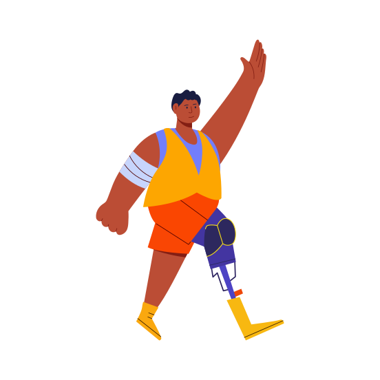 Accessible Sports, Handicap, Disability, Inclusivity, Adaptive Sports illustration