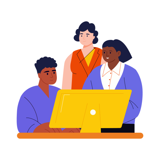 Diverse Team, Coworkers, Colleagues, Group, Friends illustration