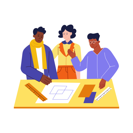 Diverse Teamwork, Collaborate, Together, Working,  Cooperation illustration