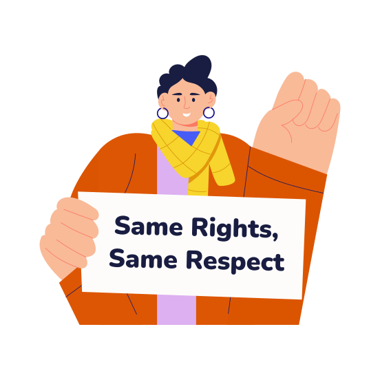 Equal Rights, Protest, Signage, Activism, Equality illustration