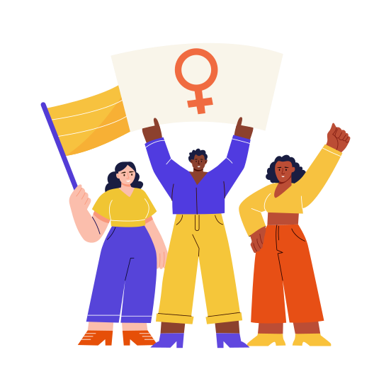 Feminism, Activism, Libration, Freedom, Equality illustration