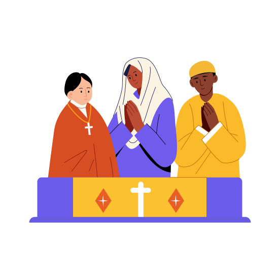 Religious Freedom, Worship, Spirituality, Faith, Belief illustration