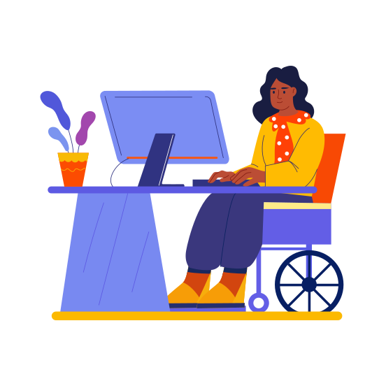 Supportive Workplace, Disability, Professional, Working, Inclusion illustration