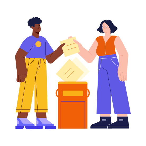 Voting Rights, Democracy, Ballot, Election, Freedom illustration