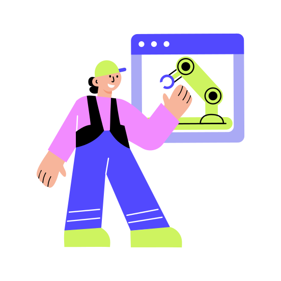 Cnc Machine, Automation, Robotics, Industrial, Technology illustration