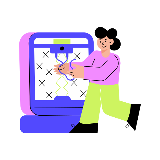 D Printer, Manufacturing, Printing, Technology, Machine illustration