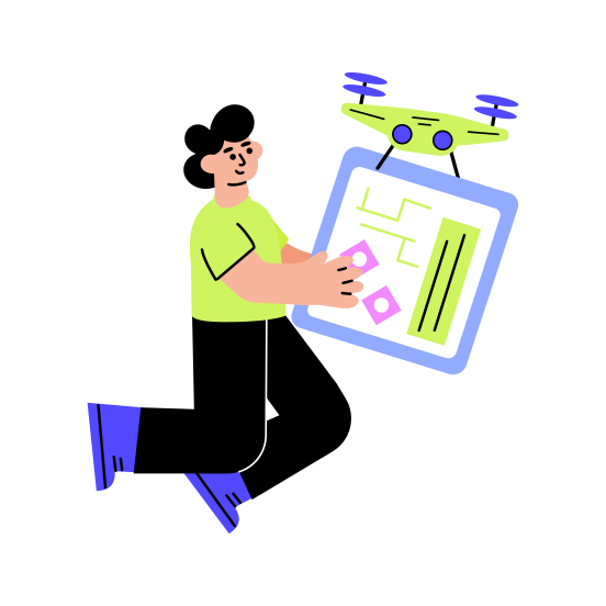 Drone Delivery, Shipping, Order, Parcel, Technology illustration