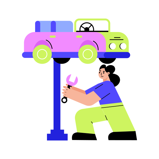 Mechanic, Repairing, Maintenance, Worker, Technician illustration